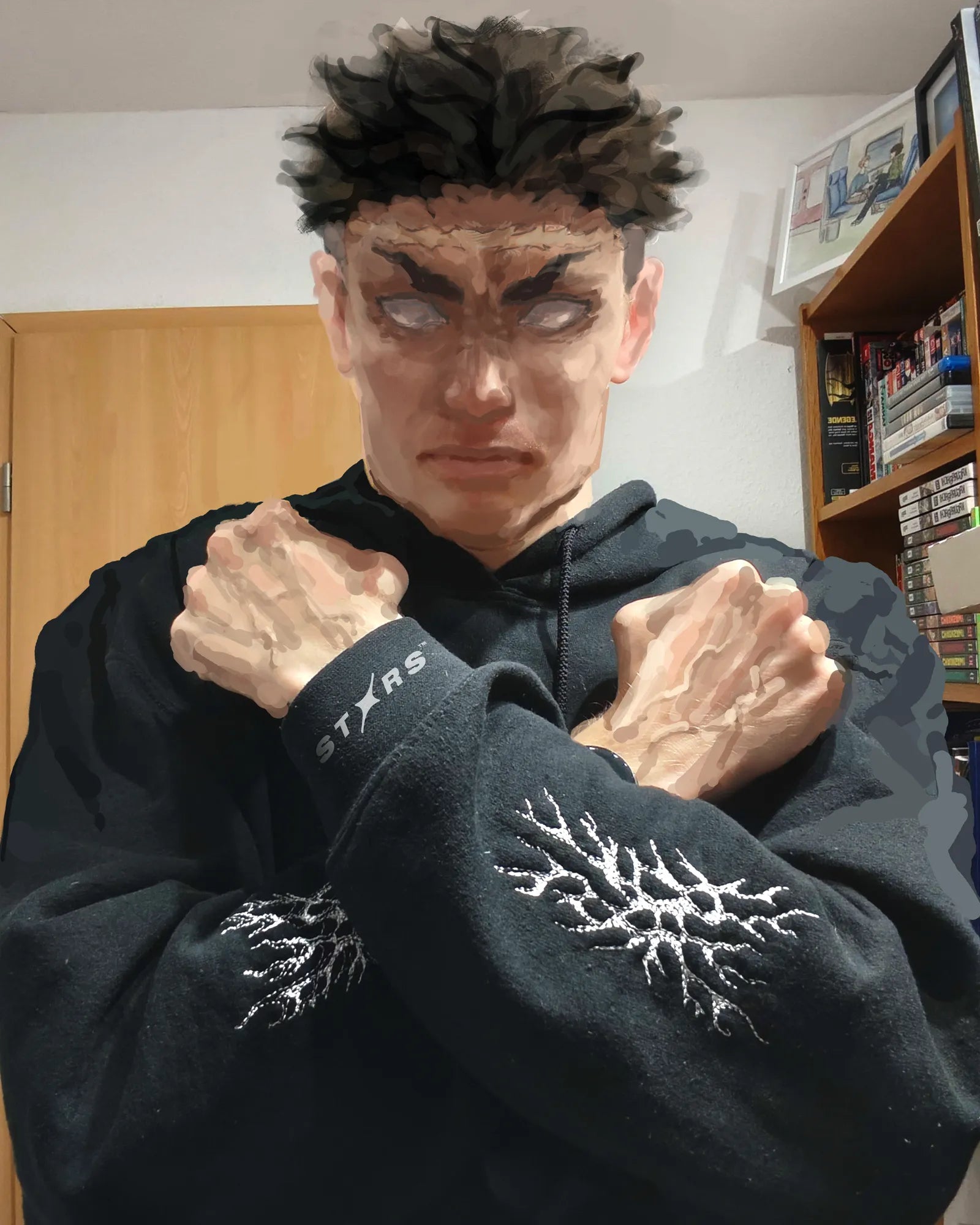 gyomei embroidered hoodie from demon slayer by stxrs