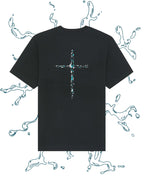 'LIVING WATER' HEAVYWEIGHT TEE IN BLACK
