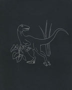 'VELOCIRAPTOR' HEAVYWEIGHT TEE IN BLACK